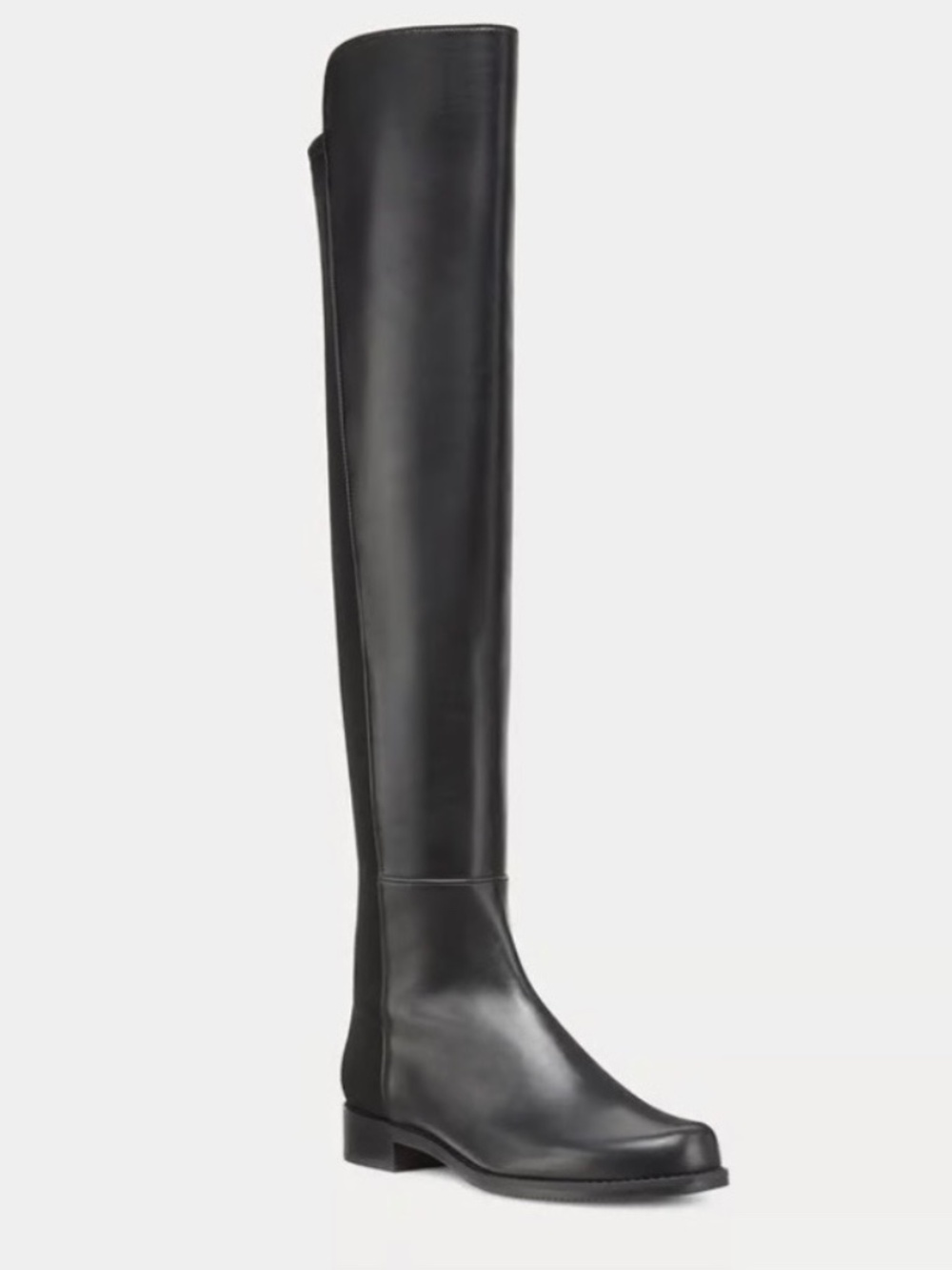 Stuart Weitzman Over The Knee Suede And Leather Black Boots